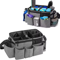 Organisateur de rangement multifonctionnel pour le nettoyage, sac fourre-tout portable pour femme de ménage, avec séparateurs amovibles, en polyester durable