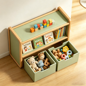Estantería de Madera Personalizada para Niños <span class=keywords><strong>con</strong></span> Cajón Organizador de Juguetes, Armario de Almacenamiento <span class=keywords><strong>Infantil</strong></span> - Product Image 2
