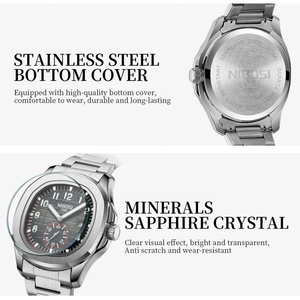 NIBOSI Luxury Men <b>Watch</b> Business Waterproof Male Clock Luminous Date Stainless Steel Square Quartz Man <b>Watches</b> Relogio Masculino - Product Image 5
