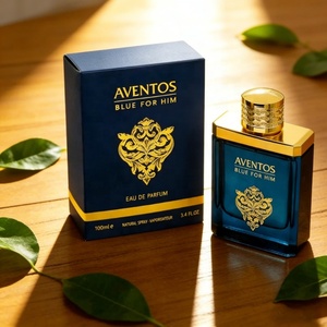 Authentique <span class=keywords><strong>parfum</strong></span> arabe Aventos <span class=keywords><strong>Blue</strong></span> pour homme, <span class=keywords><strong>eau</strong></span> <span class=keywords><strong>de</strong></span> <span class=keywords><strong>parfum</strong></span> 100 ml, flacon luxueux bleu et or à motifs floraux, <span class=keywords><strong>parfum</strong></span> masculin - Product Image 3