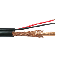 Câble coaxial RG6 en acier 75 ohms 18 AWG 1000 pieds, cuivre pur, double blindage, CE ROHS ISO, qualité supérieure, extérieur, antenne