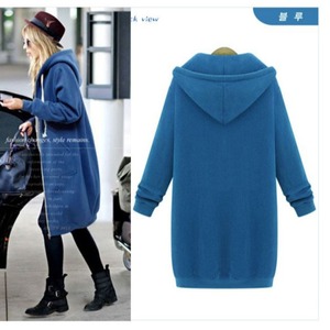 2026 Women's Casual <b>Pocket</b> Zipper Hoodie Coat Tunic Sweatshirt Long Hoodie Jacket - Product Image 6