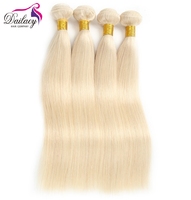 100% indien Humain cheveux Double dessiné Remy trame faisceaux 613 # Blonde Perruque droite Extension de cheveux humains