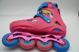 Vendita calda di alta qualità regolabile 4WD Outdoor velocità Racing rullo in linea scarpe da Skate di sicurezza per l'estate/inverno Fitness per le ragazze - Product Image 2