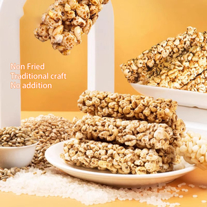 Collations asiatiques en gros, non frites, sans additifs, collations saines à base de riz soufflé, céréales, <span class=keywords><strong>barres</strong></span> de céréales Qingke - Product Image 2