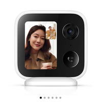 Caméra intelligente avec fonction d'appel vidéo, appel vidéo à une touche, audio bidirectionnel, caméra de sécurité intérieure inclinable et orientable