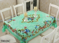 Vêtements de table à imprimé de fleurs en PVC