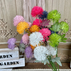 Boule de chrysanthèmes artificiels en soie, fleur écologique pour la décoration de mariage et de la maison - Product Image 1