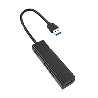 Hub USB 3.0 Portabel Multiport 4 Port 5Gbps Kecepatan Tinggi 4 in 1 dengan Desain Mini untuk Desktop Laptop PC Macbook Komputer