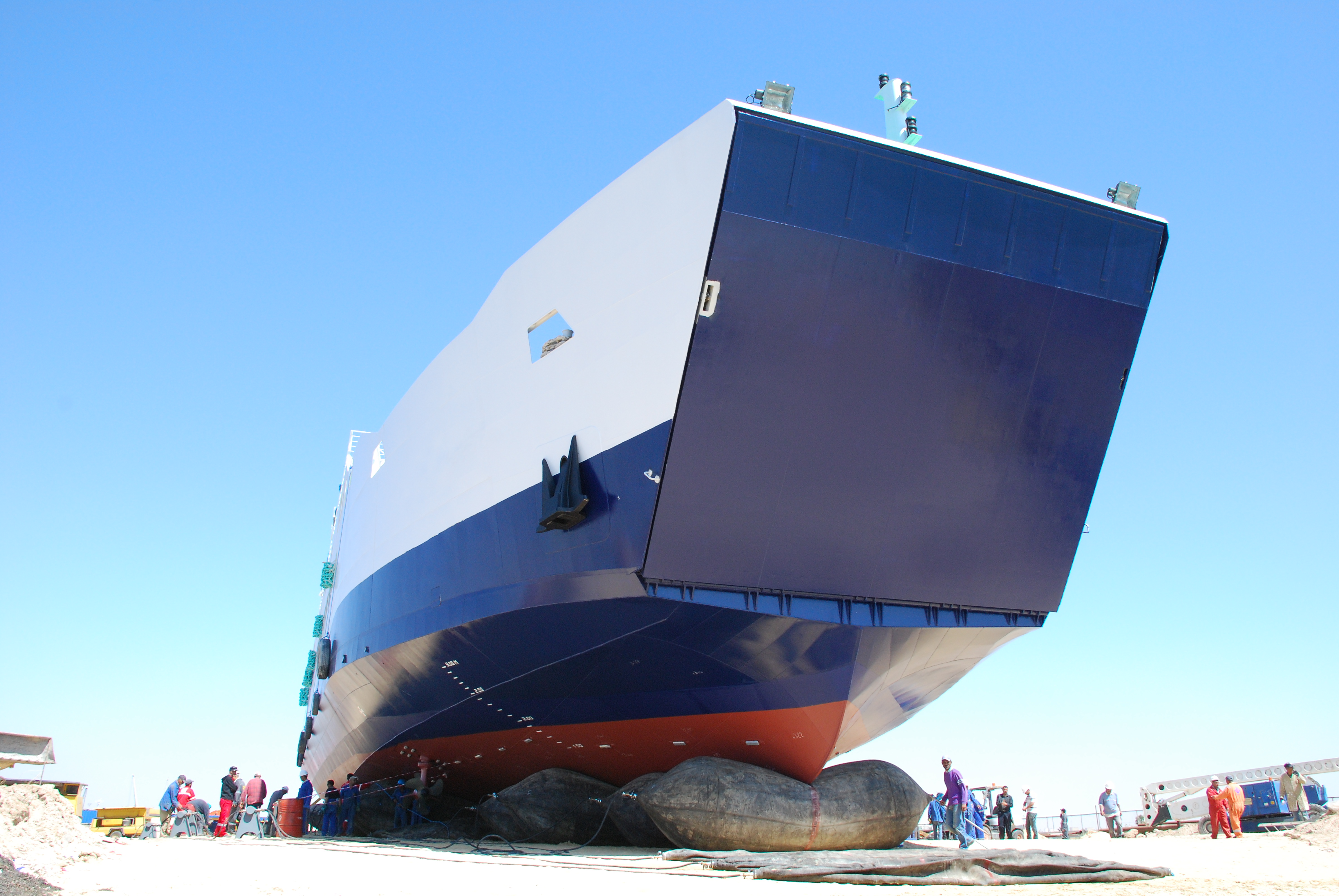 Integral Winding Of Inflatable Marine Rubber Airbag For Ship Launching