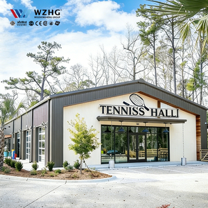 สนามเทนนิส อาคารโครงสร้างเหล็กถาวร โครงสร้างแข็งแรงทนทาน อายุการใช้งาน 50 ปี ได้รับการรับรองมาตรฐาน ISO โรงงานที่มีความยั่งยืน - Product Image 1