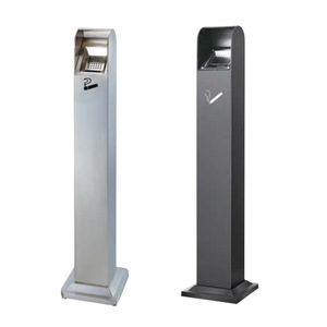 Extincteur à mégots de cigarette en acier inoxydable CocoUsd Lianfuda, sur pied, pour usage public en restaurant - Product Image 2