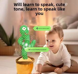 インターネットセレブ　面白いサボテン　踊る歌うねじれ学ぶ話すぬいぐるみ植物おもちゃ　USB充電　ユニセックス　バレンタインデー - Product Image 3