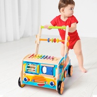 Heißer Verkauf: Kundenspezifisches OEM/ODM Montessori Lernspielzeug aus Holz – Lauflernhilfe und Aktivitätscenter für Babys und Kleinkinder