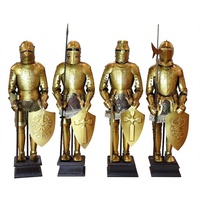 Chevalier Médiéval en Métal Fait Main, Décoration de Bureau, Modèle de Guerrier Romain Antique, Décoration de Bar et de Bureau, Cadeau Quotidien