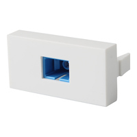 Modul Serat Optik SETO High Quantity 45x22.5mm SC/APC SC/UPC LC UPC PC Tipe Prancis Pelat Depan Putih untuk Kabel Jaringan