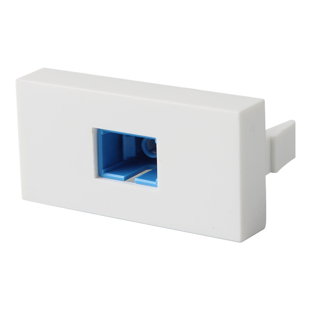 SETO High Quantity 45x22.5mm Optical Fiber Sc Module Sc/Apc Sc/Upc Lc Upc Pc French Type White Face Plate for Network Cabling