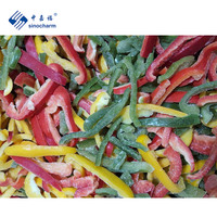 Sinocharm HALAL IQF - Tiras de Pimientos Mixtos Congelados, Picados, Verdes, Rojos y Amarillos, Pimiento Dulce de China, Proveedor para Restaurantes