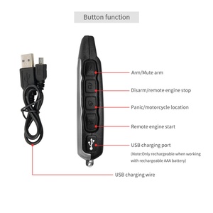 Alarme de scooter avec pager LCD, système d'alarme de moto bidirectionnel avec démarrage à distance du moteur et capteur à micro-ondes - Product Image 4