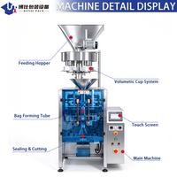 Équipement d'emballage vertical automatique 500g 1kg 2kg pour aliments, granulés, poudre, sel de mer, sucre, sachets, machine d'emballage en sachet