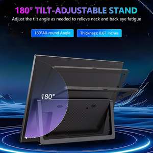 WUAWE Petit moniteur portable avec béquille 14 pouces 16:10 FHD 1200P Ultra fin Double haut-parleurs Deuxième écran pour ordinateur portable <span class=keywords><strong>PC</strong></span> Téléphone pour - Product Image 3