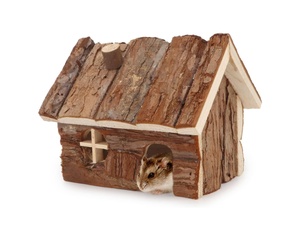 Cage de luxe moderne et écologique pour petits animaux, maison de hamster en bois massif, <span class=keywords><strong>cabane</strong></span> en forme de trou d'arbre pour souris de hamsters nains - Product Image 2