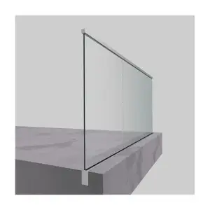 Außen balkon Glas geländer/Edelstahl Handlauf/U-Kanal Glas geländer Aluminium basis Schuh glas geländer