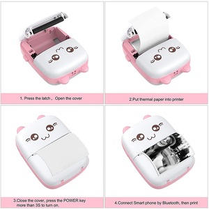 Máy in nhiệt mini di động không mực, in đen trắng, kết nối Bluetooth với điện thoại di động, giấy 57x30mm - Product Image 5
