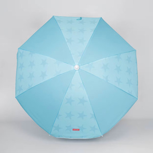 批发最佳澳大利亚易携带倾斜铝杆聚酯防紫外线重型蓝色太阳沙滩伞带标志 - Product Image 4