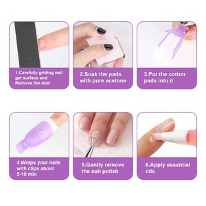10 Uds A Bag Soak Off Gel quitaesmalte de <span class=keywords><strong>uñas</strong></span> Clips Kit de plástico reutilizable dedo y dedo del pie Clips de <span class=keywords><strong>uñas</strong></span> <span class=keywords><strong>para</strong></span> quitar <span class=keywords><strong>Uñas</strong></span> acrílicas - Product Image 4