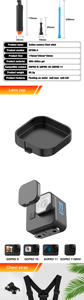 Kit de accesorios para Cámara de Acción <span class=keywords><strong>Go</strong></span> <span class=keywords><strong>Pro</strong></span> Vlog, funda de silicona Floaty Bobber, funda impermeable subacuática para GoPro Hero 12 11 10 <span class=keywords><strong>9</strong></span>, negro - Product Image 4
