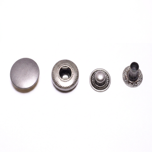 12mm Round Metal Silver Snap Button Press <b>Stud</b> Fastener Set 4 part snap fastener set Metal silver snap button - Product Image 6
