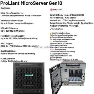 Serveur mini-tour ProLiant MicroServer Gen10/Gen10 <span class=keywords><strong>Plus</strong></span> - Product Image 1