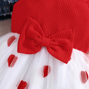 ชุดเสื้อผ้าเด็กผู้หญิงสำหรับเด็กอายุ 3-8 ปี ชุดเดรสผ้าฝ้ายลายดอกไม้และลายหัวใจสไตล์จีน ชุดสองชิ้น ระบายอากาศได้ดี เหมาะสำหรับใส่ทุกวัน - Product Image 5