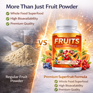 Cápsulas de Suplemento Alimenticio de Frutas Enteras, 60 Cápsulas, Mezcla de Superalimentos, Fabricante de Fórmula Personalizada OEM, Apoyo Inmunológico para Mujeres - Product Image 5