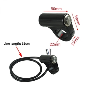 22mm xe máy chuyển đổi <span class=keywords><strong>push</strong></span> <span class=keywords><strong>button</strong></span> nối cho xe đạp điện tử Xe Máy Led ánh sáng đèn pha Hợp kim nhôm tay lái chuyển đổi - Product Image 3