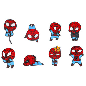 Broche de col créative en alliage électroplaqué émaillé, motif <span class=keywords><strong>Spider</strong></span>-<span class=keywords><strong>Man</strong></span> de dessin animé, avec technique d'huile coulante, personnage de super-héros - Product Image 1