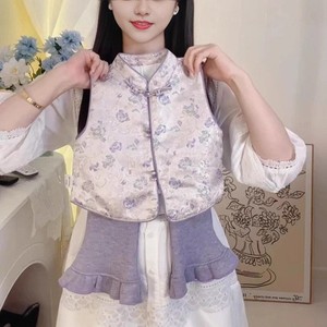 Tongxingyuan Girls Chinese Style Vest Set Autumn Winter Thickening Traditional Clothing For Children With Label And Tags - Product Image 3