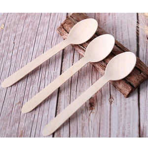 Các nhà sản xuất phân hủy sinh học bằng gỗ thiết lập dao kéo bán buôn dùng một lần thìa gỗ ngã ba dao - Product Image 6