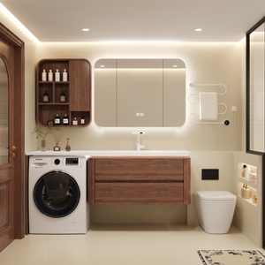 Nổi vanities phòng tắm với sàn lưu vực bền tủ gỗ dán cho phòng tắm - Product Image 6