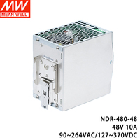 Alimentation à découpage industrielle Meanwell 480W 48V 10A NDR-480-48 à sortie unique, format DIN RAIL