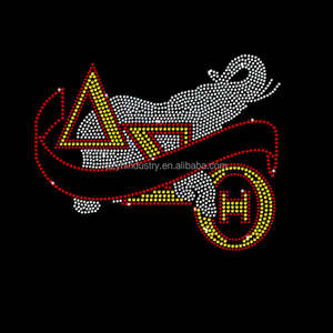 Motifs de transfert en cristal Hotfix Delta Sigma Theta personnalisés, pierres plates brillantes, pour vêtements, 100 ans DST, autocollants de motifs Hotfix - Product Image 6