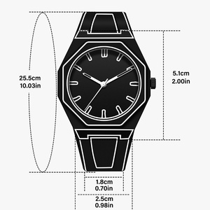 Montre Athleisure Créative au Design Octogonal Moderne et Simple, Étanche, Style Bande Dessinée, à Quartz - Product Image 6