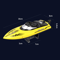 Jouets télécommandés imperméables personnalisés 2,4 GHz 25 km/h pour l'extérieur, bateau à moteur miniature à grande vitesse