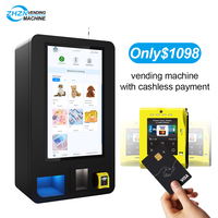 Distributeur automatique ZHZN intelligent à écran tactile de 32 pouces, type mural, avec vérification d'âge et lecteur de paiement par carte