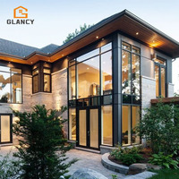 Ventanas de Aluminio de Lujo con Doble Acristalamiento Templado Resistentes a Huracanes para Casa, Tamaño Personalizable
