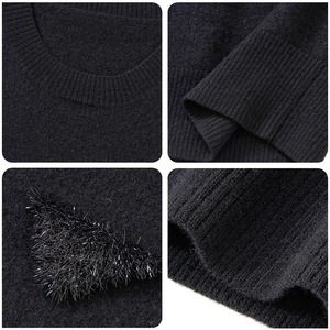 Usine de fabrication de pulls ODM, pull sans manches en laine 100% personnalisable, col rond, gilet tricoté pour femmes - Product Image 4