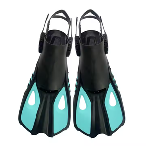 Aleta DE BUCEO cómoda para niños, precio al por mayor, aleta flotante corta, entrenamiento personalizado, <span class=keywords><strong>aletas</strong></span> de buceo, correa ajustable - Product Image 2