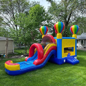 GMY Gonflables <span class=keywords><strong>Ballon</strong></span> chaud coloré Chateau Gonflable Jumpers et toboggan aquatique Combo Jumping Castle for Kids - Product Image 1