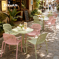 Table et chaises de balcon, chaise de jardin pour les loisirs au bord de la piscine, table basse d'extérieur, mobilier de terrasse de restaurant, mobilier imperméable